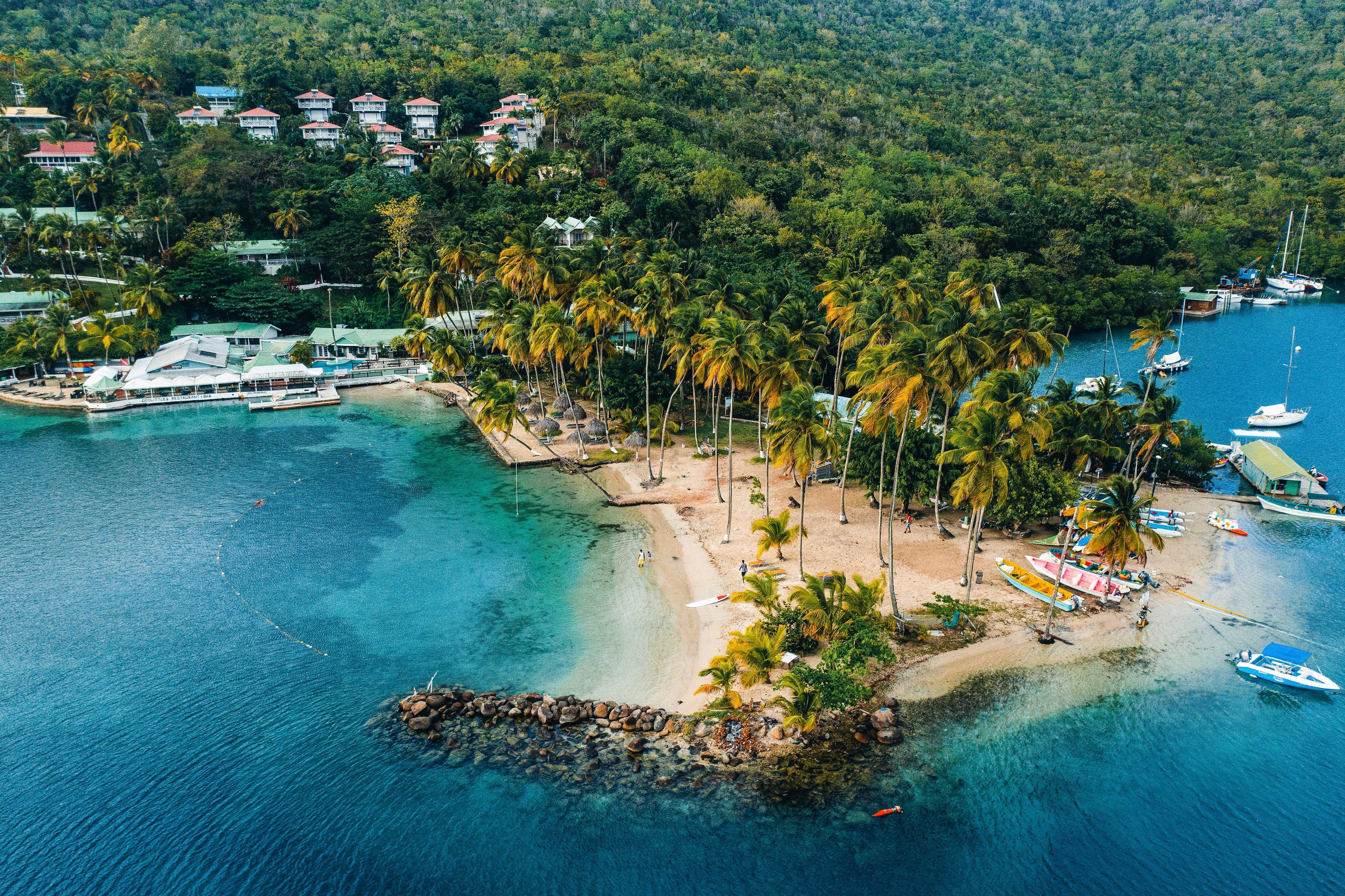 scene view of saint lucia