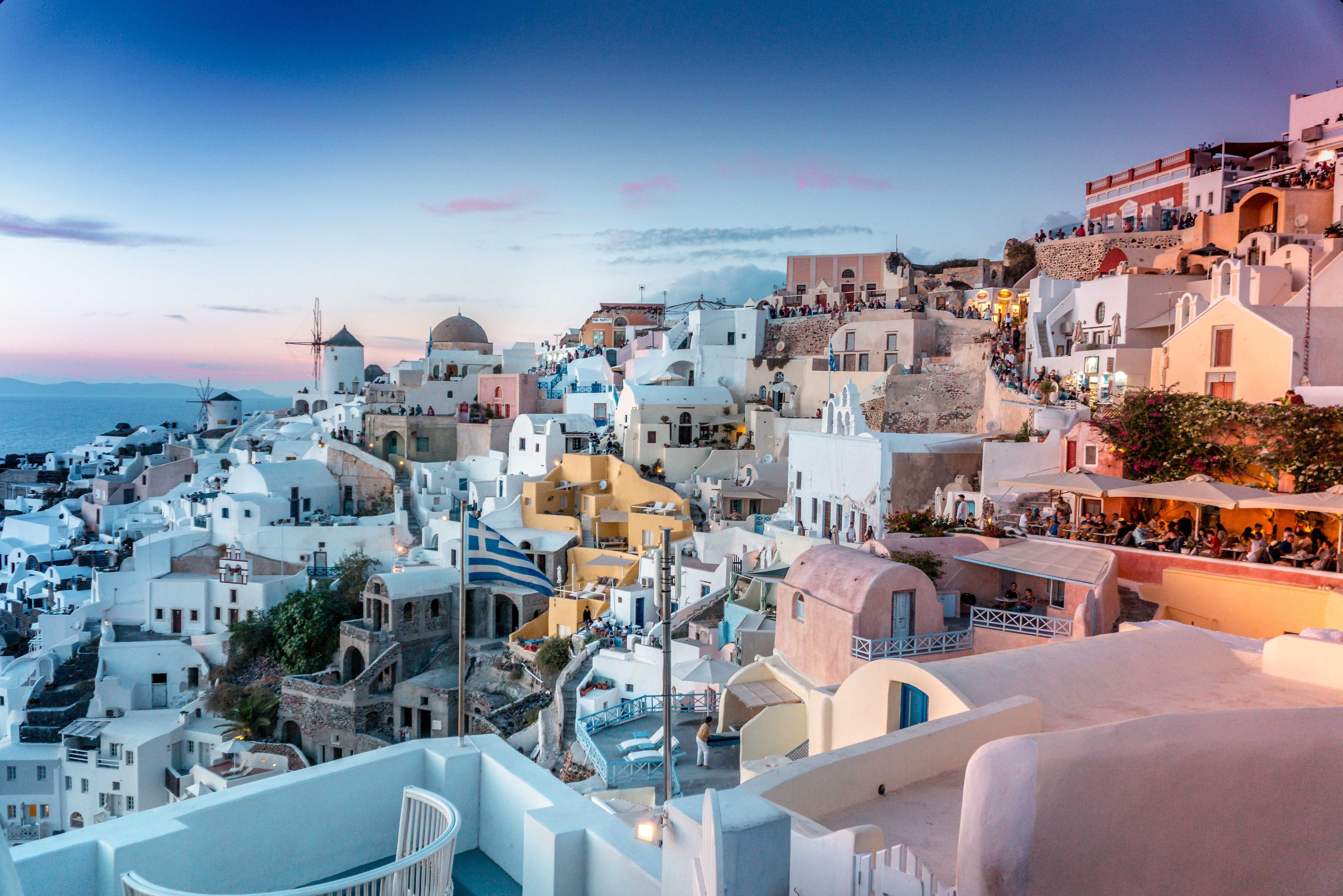 scene view of santorini